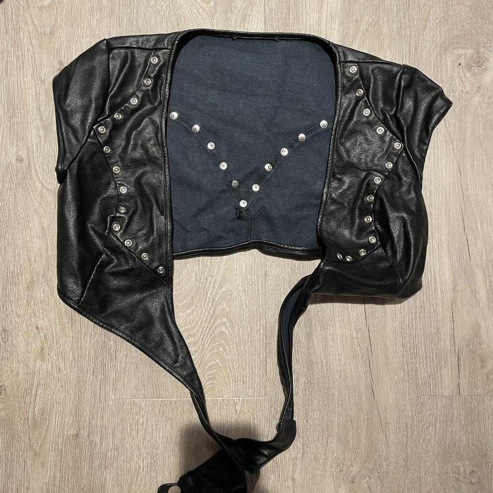 IAMGIA Faux Leather Top Size M